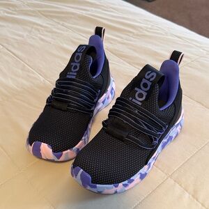 Adidas Kids Black and Pink Sneakers 12K